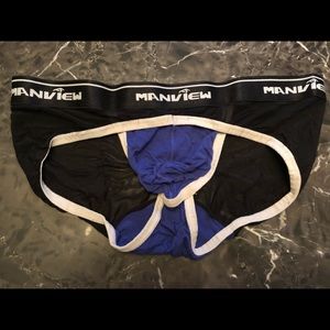 Manview sheer back brief